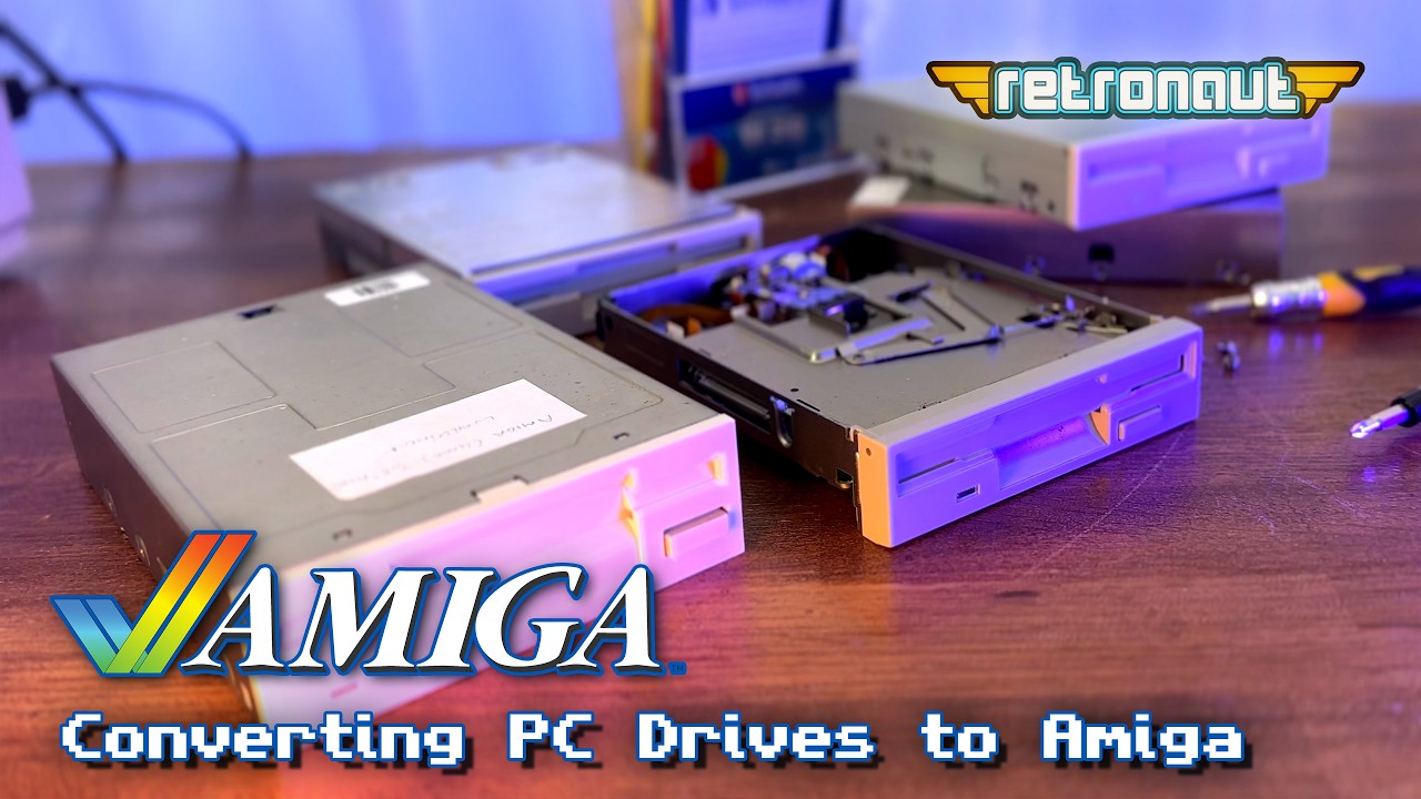 Converting PC 3.5" floppy Drives to work on the Amiga video thumbnail
